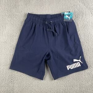 Puma Men's Small Blue Regular Fit 4-Way Stretch UPF 50+ Polyester Swim Trunks